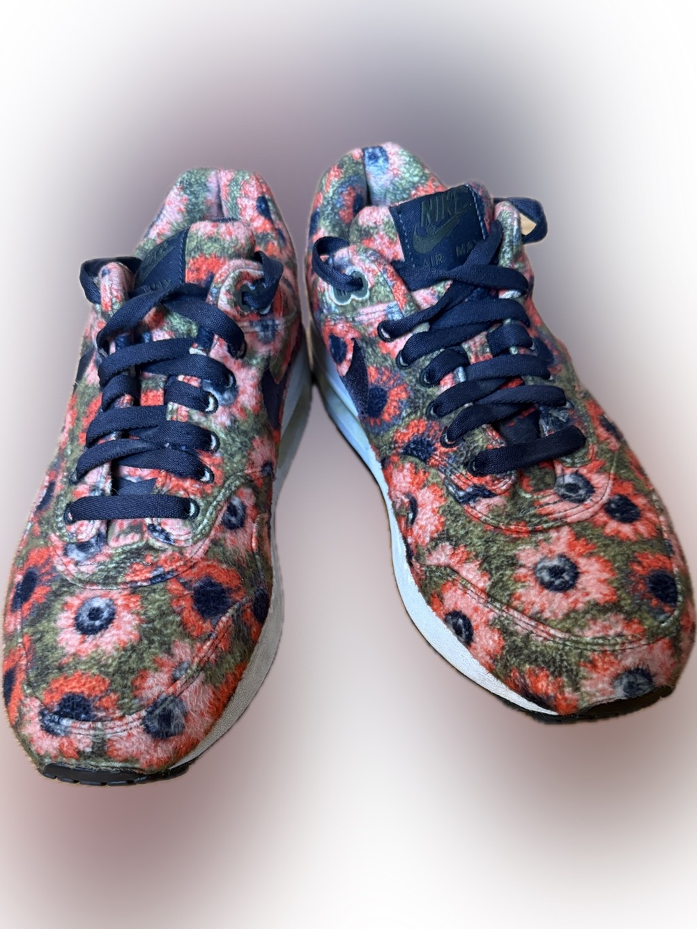 Nike Women’s Floral Print Sneakers - Navy & Coral